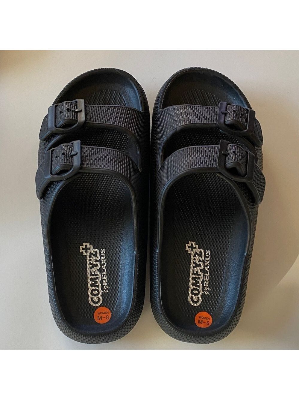 NWOT Black Slide Sandals. Medium